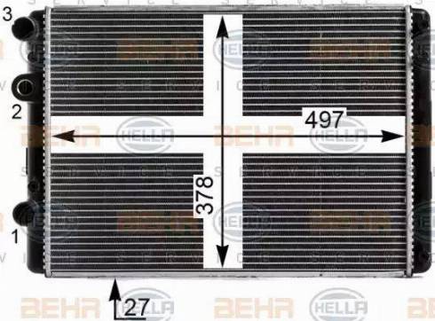 HELLA 8MK 376 700-471 - Radiatorius, variklio aušinimas autoreka.lt