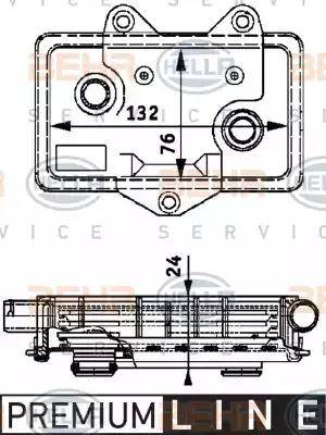 HELLA 8MO 376 726-051 - Alyvos aušintuvas, variklio alyva autoreka.lt