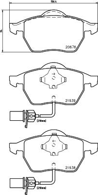 HELLA PAGID 8DB 355 008-411 - Stabdžių trinkelių rinkinys, diskinis stabdys autoreka.lt