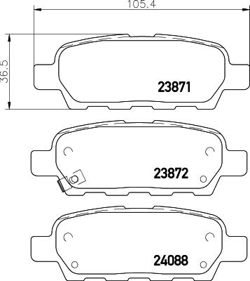 HELLA PAGID 8DB 355 010-241 - Stabdžių trinkelių rinkinys, diskinis stabdys autoreka.lt