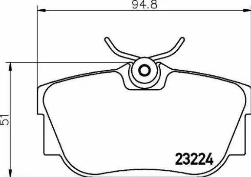 HELLA PAGID 8DB355018-581 - Stabdžių trinkelių rinkinys, diskinis stabdys autoreka.lt