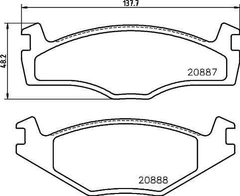 HELLA PAGID 8DB 355 017-501 - Stabdžių trinkelių rinkinys, diskinis stabdys autoreka.lt