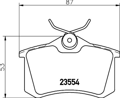 HELLA PAGID 8DB 355 018-111 - Stabdžių trinkelių rinkinys, diskinis stabdys autoreka.lt