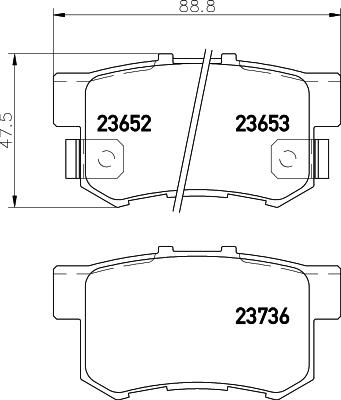 HELLA PAGID 8DB 355 024-111 - Stabdžių trinkelių rinkinys, diskinis stabdys autoreka.lt