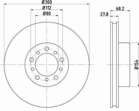 HELLA PAGID 8DD 355 100-981 - Stabdžių diskas autoreka.lt