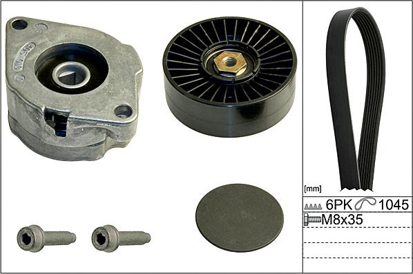 Hepu 20-1901 - V formos rumbuotas diržas, komplektas autoreka.lt