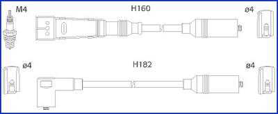 HITACHI 134716 - Uždegimo laido komplektas autoreka.lt