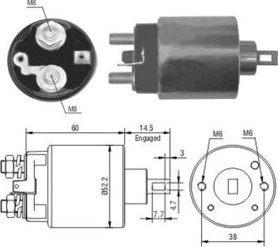 Hoffer 46174 - Solenoidinis jungiklis, starteris autoreka.lt