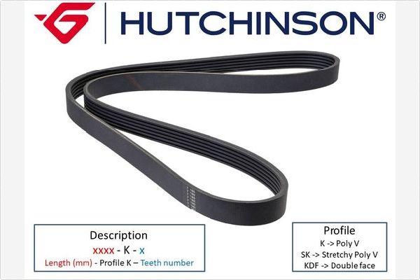 Hutchinson 2475 K 6 - V formos rumbuoti diržai autoreka.lt
