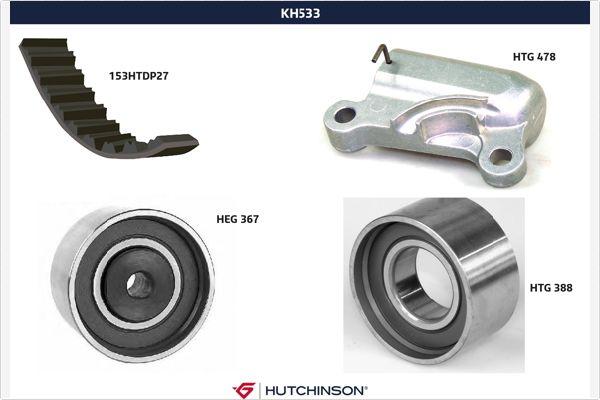 Hutchinson KH 533 - Paskirstymo diržo komplektas autoreka.lt