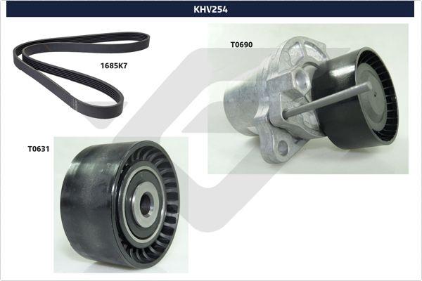 Hutchinson KHV 254 - V formos rumbuotas diržas, komplektas autoreka.lt