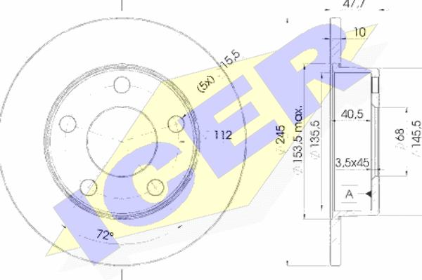 Icer 78BD2746-2 - Stabdžių diskas autoreka.lt