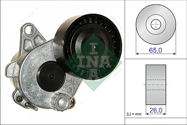 INA 534 0336 10 - Diržo įtempiklis, V formos rumbuotas diržas autoreka.lt