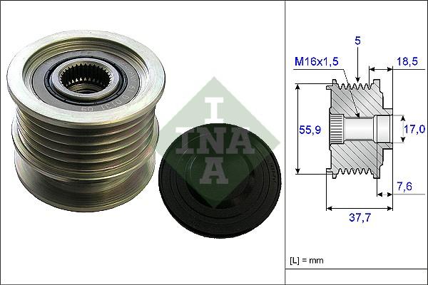 INA 535 0169 10 - Skriemulys, kintamosios srovės generatorius autoreka.lt