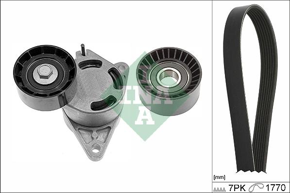 INA 529 0136 10 - V formos rumbuotas diržas, komplektas autoreka.lt