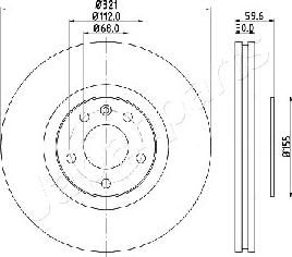 Japanparts DI-0926 - Stabdžių diskas autoreka.lt