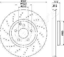 Japanparts DI-0528 - Stabdžių diskas autoreka.lt