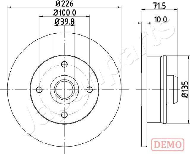 Japanparts DP-0922C - Stabdžių diskas autoreka.lt