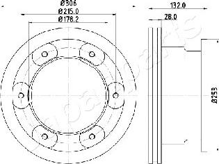 Japanparts DP-0226 - Stabdžių diskas autoreka.lt