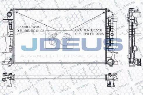 Jdeus RA0170800 - Radiatorius, variklio aušinimas autoreka.lt