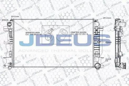 Jdeus RA0170830 - Radiatorius, variklio aušinimas autoreka.lt