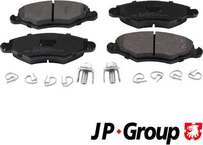 JP Group 4163600710 - Stabdžių trinkelių rinkinys, diskinis stabdys autoreka.lt