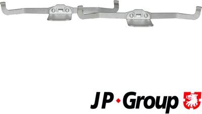 JP Group 1163651110 - Priedų komplektas, diskinių stabdžių trinkelės autoreka.lt