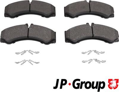 JP Group 1163601610 - Stabdžių trinkelių rinkinys, diskinis stabdys autoreka.lt