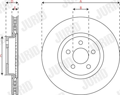 Jurid 563710JC - Stabdžių diskas autoreka.lt