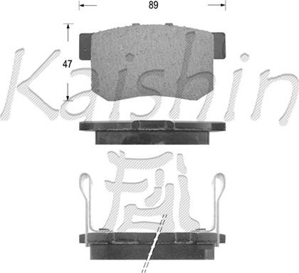 Kaishin FK5066 - Stabdžių trinkelių rinkinys, diskinis stabdys autoreka.lt