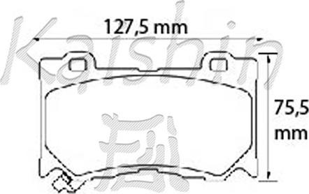 Kaishin FK1282 - Stabdžių trinkelių rinkinys, diskinis stabdys autoreka.lt