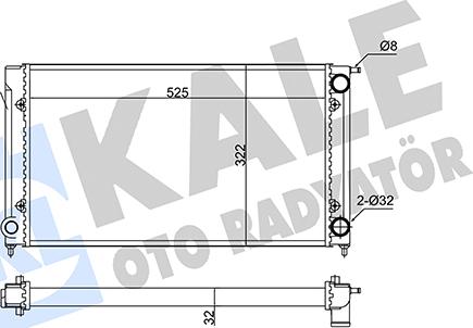 KALE OTO RADYATÖR 348220 - Radiatorius, variklio aušinimas autoreka.lt