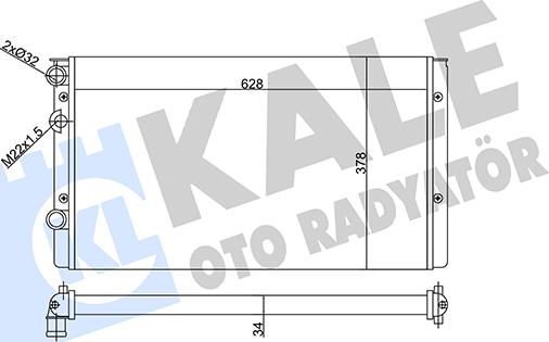 KALE OTO RADYATÖR 356310 - Radiatorius, variklio aušinimas autoreka.lt