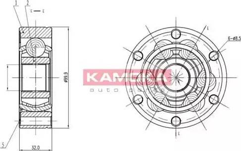 Kamoka 9024 - Jungčių komplektas, kardaninis velenas autoreka.lt