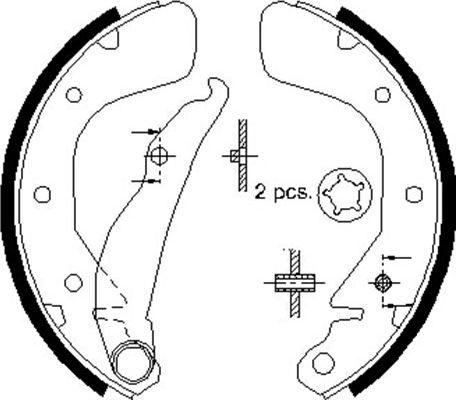 Kavo Parts BS-1402 - Stabdžių trinkelių komplektas autoreka.lt