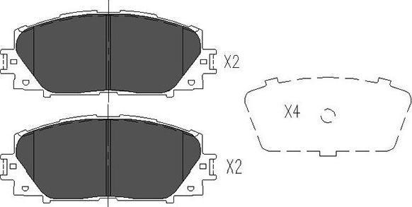 Kavo Parts KBP-9097 - Stabdžių trinkelių rinkinys, diskinis stabdys autoreka.lt