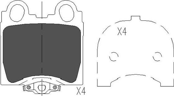 Kavo Parts KBP-9066 - Stabdžių trinkelių rinkinys, diskinis stabdys autoreka.lt