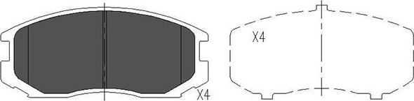 Kavo Parts KBP-5505 - Stabdžių trinkelių rinkinys, diskinis stabdys autoreka.lt