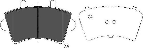 Kavo Parts KBP-6563 - Stabdžių trinkelių rinkinys, diskinis stabdys autoreka.lt