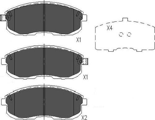 Kavo Parts KBP-6528 - Stabdžių trinkelių rinkinys, diskinis stabdys autoreka.lt