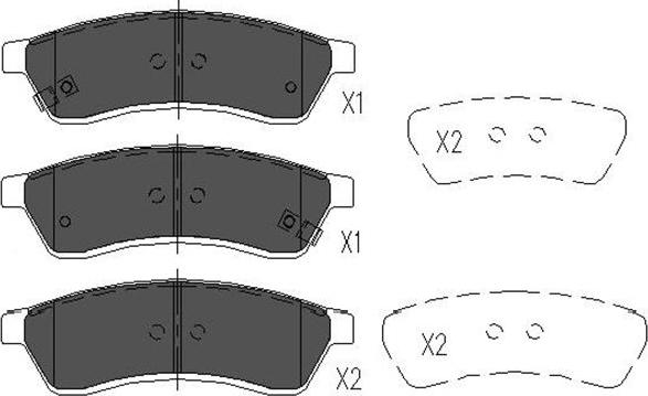 Kavo Parts KBP-1012 - Stabdžių trinkelių rinkinys, diskinis stabdys autoreka.lt