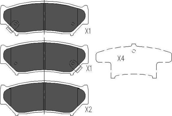 Kavo Parts KBP-8505 - Stabdžių trinkelių rinkinys, diskinis stabdys autoreka.lt