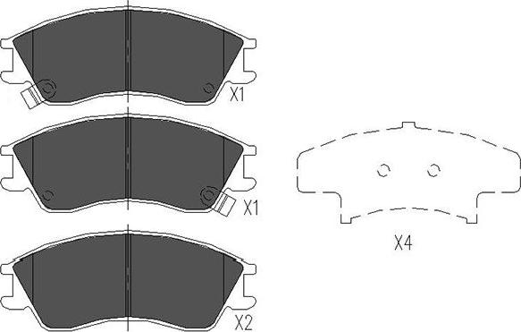 Kavo Parts KBP-8012 - Stabdžių trinkelių rinkinys, diskinis stabdys autoreka.lt