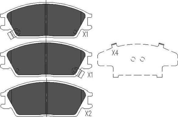 Kavo Parts KBP-3028 - Stabdžių trinkelių rinkinys, diskinis stabdys autoreka.lt