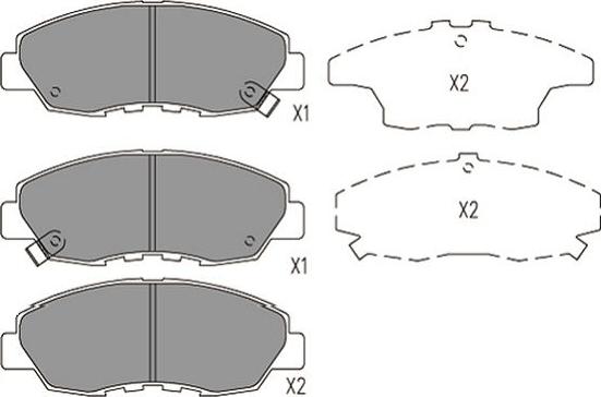 Kavo Parts KBP-2053 - Stabdžių trinkelių rinkinys, diskinis stabdys autoreka.lt