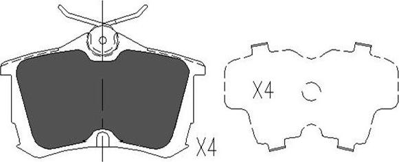 Kavo Parts KBP-2011 - Stabdžių trinkelių rinkinys, diskinis stabdys autoreka.lt