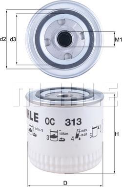 KNECHT OC 313 - Alyvos filtras autoreka.lt