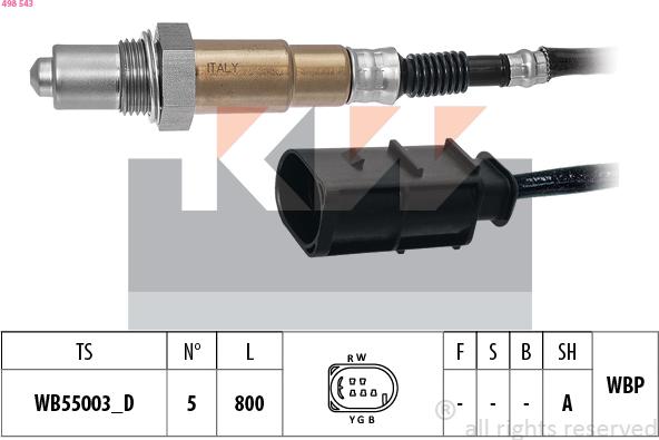 KW 498 543 - Lambda jutiklis autoreka.lt