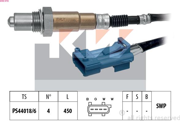 KW 498 078 - Lambda jutiklis autoreka.lt