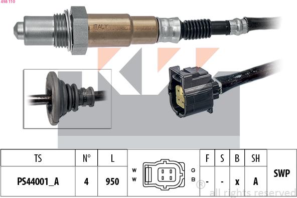 KW 498 110 - Lambda jutiklis autoreka.lt